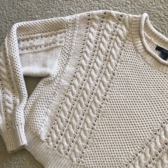 Cropped open knit sweater - Picture 2 of 3
